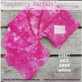  Hand dyed 32 count linen - Raspberry Parfait 27x27 inch - 70x70 cm