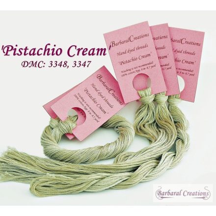Hand dyed cotton thread - Pistachio Cream