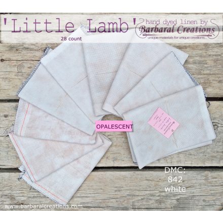 Hand dyed 28 count OPALESCENT linen - Little Lamb