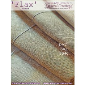 Hand dyed 32 count linen - Flax fat quarter