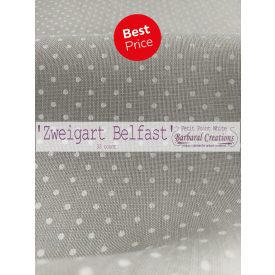   Zweigart Belfst 32count Petit Point Cobblestone/White linen fabric - 27" x 19"
