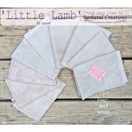Hand dyed 32 count linen - Little Lamb fat quarter