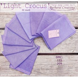 Hand dyed 32 count linen - Light Crocus fat quarter