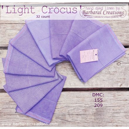 Hand dyed 32 count linen - Light Crocus fat quarter