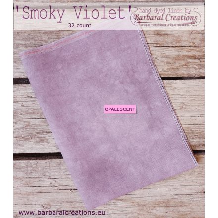 Hand dyed 32 count OPALESCENT linen - Smoky Violet fat quarter