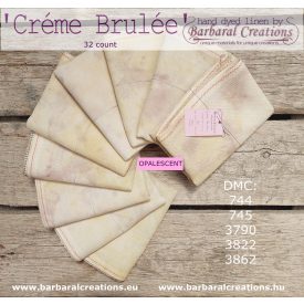  Hand dyed 32 count OPALESCENT linen - Crème Brulée fat quarter