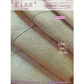 Hand dyed 32 count OPALESCENT linen - Flax fat quarter