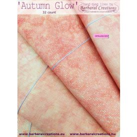   Hand dyed 32 count OPALESCENT linen - Autumn Glow 37x20 inch, 70x68 cm