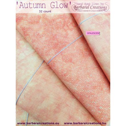 Hand dyed 32 count OPALESCENT linen - Autumn Glow 37x20 inch, 70x68 cm