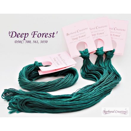 Hand dyed cotton thread - Deep Forest