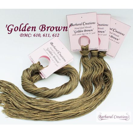Hand dyed cotton thread - Golden Brown