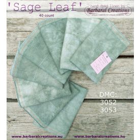 Hand dyed 40 count linen - Sage Leaf 27x23 inch - 70x60 cm