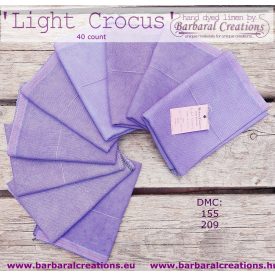Hand dyed 40 count linen - Light Crocus fat quarter