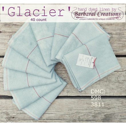 Hand dyed 40 count linen - Glacier