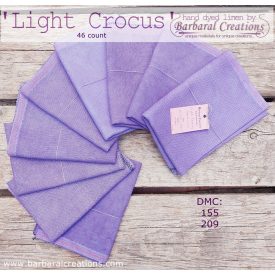   Hand dyed 46 count linen - Light Crocus 27x21 inch - 70x56 cm