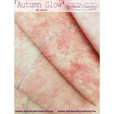 Hand dyed 46 count linen - Autumn Glow fat quarter