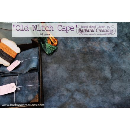Hand dyed 46 count linen - Old Witch Cape fat quarter