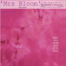 Hand dyed 46 count linen - Mrs Bloom Marble fat quarter