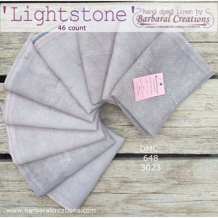 Hand dyed 46 count linen - Lightstone fat quarter
