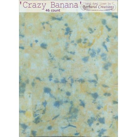 Hand dyed 46 count linen - Crazy Banana