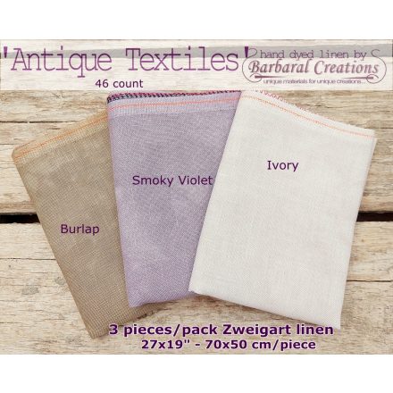 Antique Textiles - hand dyed 46 count linen pack
