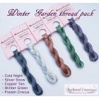 Winter Garden - Hand dyed cotton thread package for embroidery, cross stitch, blackwork