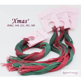 Hand dyed cotton thread - Xmas