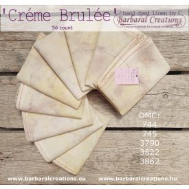 Hand dyed 56 count linen - Crème Brulée fat quarter