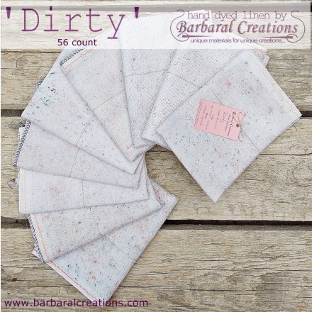 Hand dyed 56 count linen - Dirty fat quarter