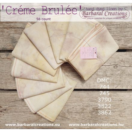 Hand dyed 56 count linen - Crème Brulée fat quarter