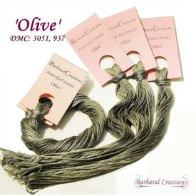 Hand dyed cotton thread - Olive