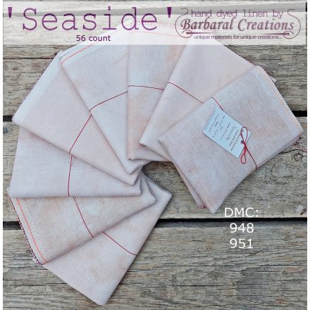 Hand dyed 56 count linen - Seaside