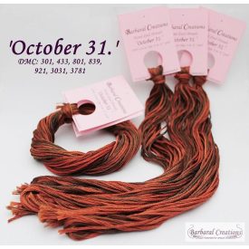 Hand dyed cotton thread - October 31.