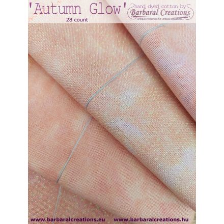 Hand dyed 28 count evenweave - Autumn Glow 27x24 inch, 70x63 cm