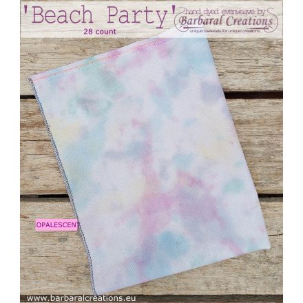 Hand dyed 28 count OPALESCENT evenweave - Beach Party