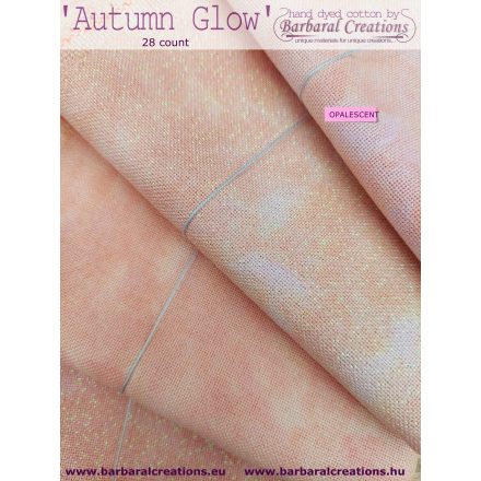 Hand dyed 28 count OPALESCENT evenweave - Autumn Glow fat quarter