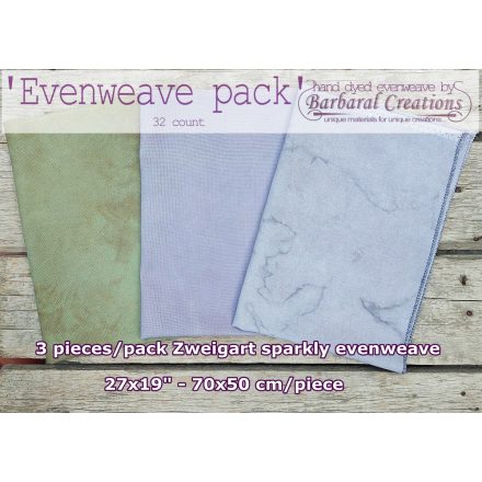 Hand dyed 32 count evenweave pack - 3xfat quarter