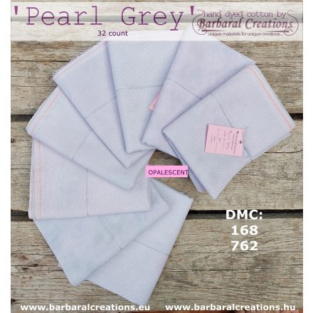 Hand dyed 32 count OPALESCENT evenweave - Pearl Grey fat quarter