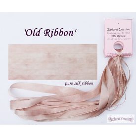 Hand dyed pure silk ribbon, 2 mm wide - Old Ribbon