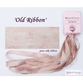 Hand dyed pure silk ribbon, 4 mm wide - Old Ribbon