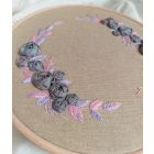 Hand dyed pure silk ribbon, 4 mm wide - Mother of Pearl