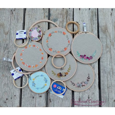 Elbesee wooden embroidery hoop 3" 6" 7" 8" - 7 cm 15 cm 17 cm 20 cm