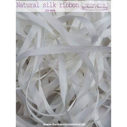 Natural pure silk ribbon, 13 mm wide 