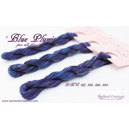 Hand dyed pure silk floss - Blue Plum