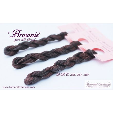 Hand dyed pure silk floss - Brownie