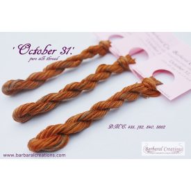 Hand dyed pure silk floss - October 31.