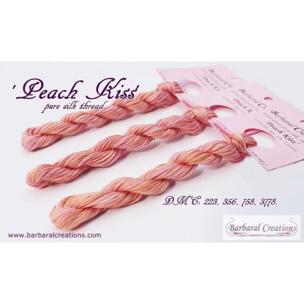 Hand dyed pure silk floss - Peach Kiss