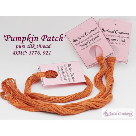 Hand dyed pure silk floss - Pumpkin Patch