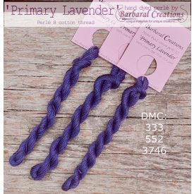 Hand dyed cotton perle 8 - Primary Lavender