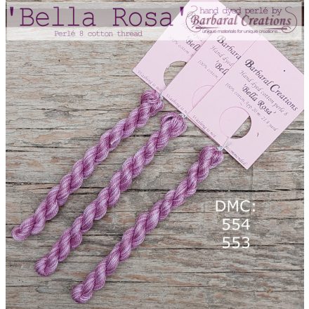 Hand dyed cotton perle 8 - Bella Rosa